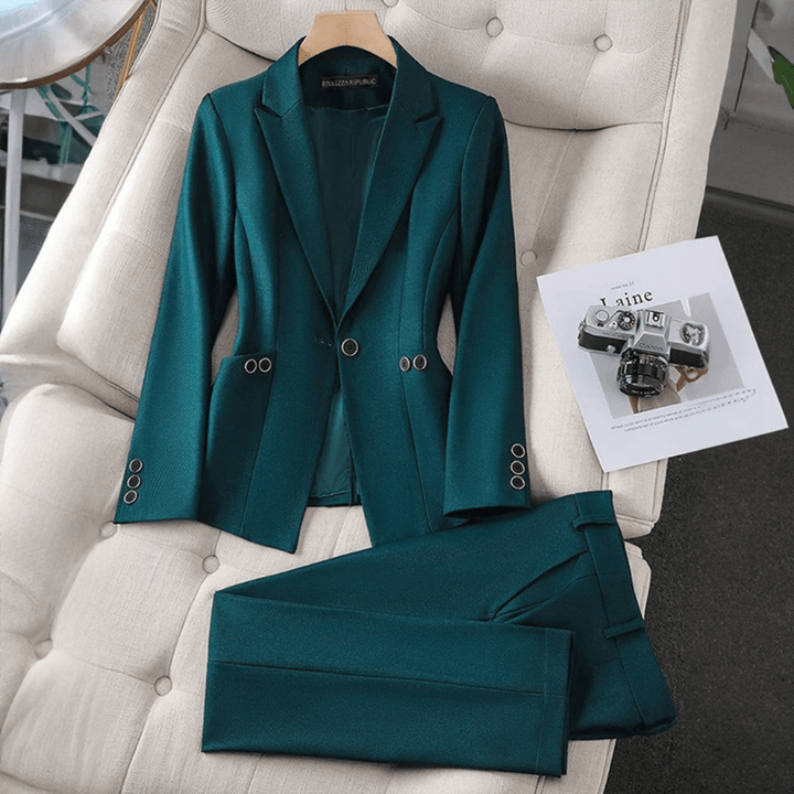 Drune | Eleganter Damen Blazer Und Hosenanzug Lässiges & Bequemes Design