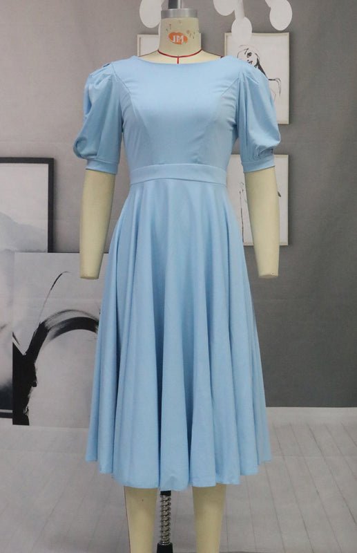 Drune | Fashion Solid Color Slim Fit Sexy Big Swing Dress