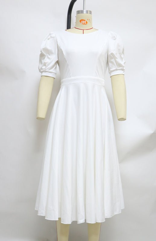 Drune | Fashion Solid Color Slim Fit Sexy Big Swing Dress