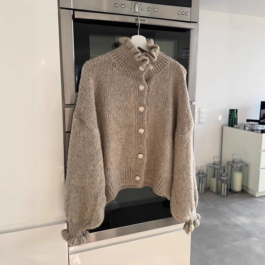 Drune | Chic women's cardigan with buttons and stylish collar