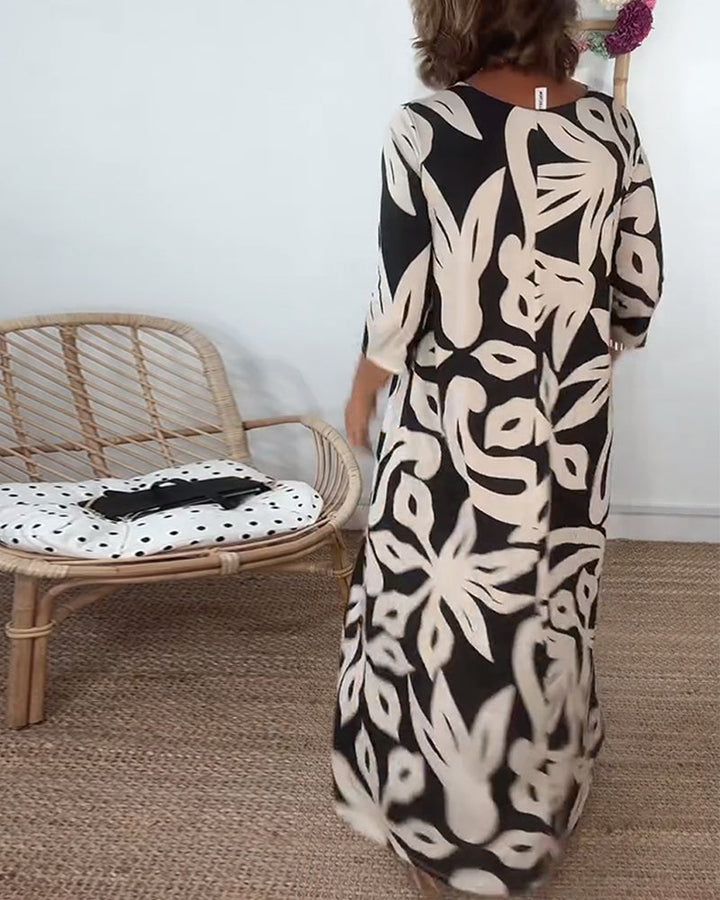 Drune | Rundhalsausschnitt und Langen Ärmeln mit Druck