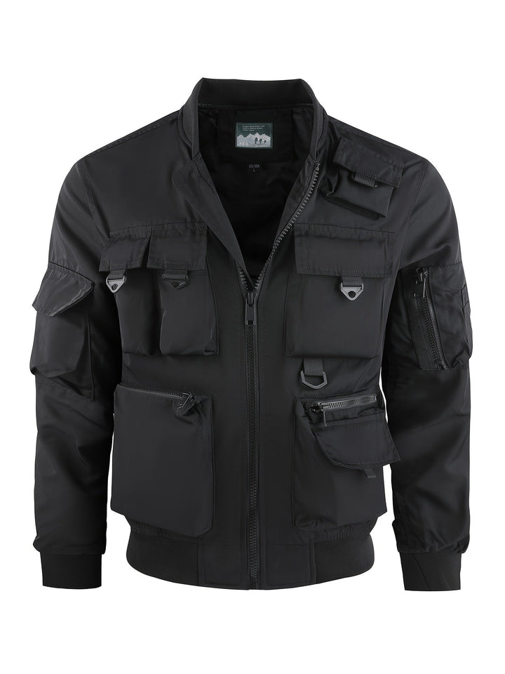 Drune | Bomberjacke Herren - Multifunktionale Outdoor Jacke mit vielen Taschen & Reißverschluss