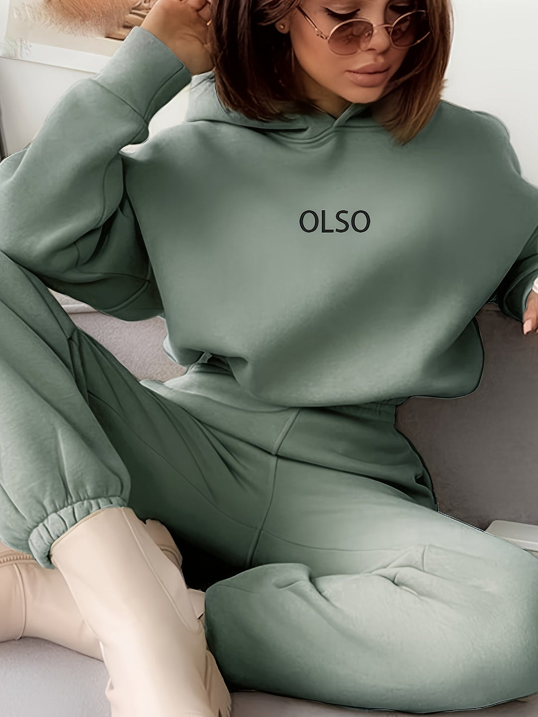 Drune | Damen Freizeit Kapuzenpullover und Jogginghosen