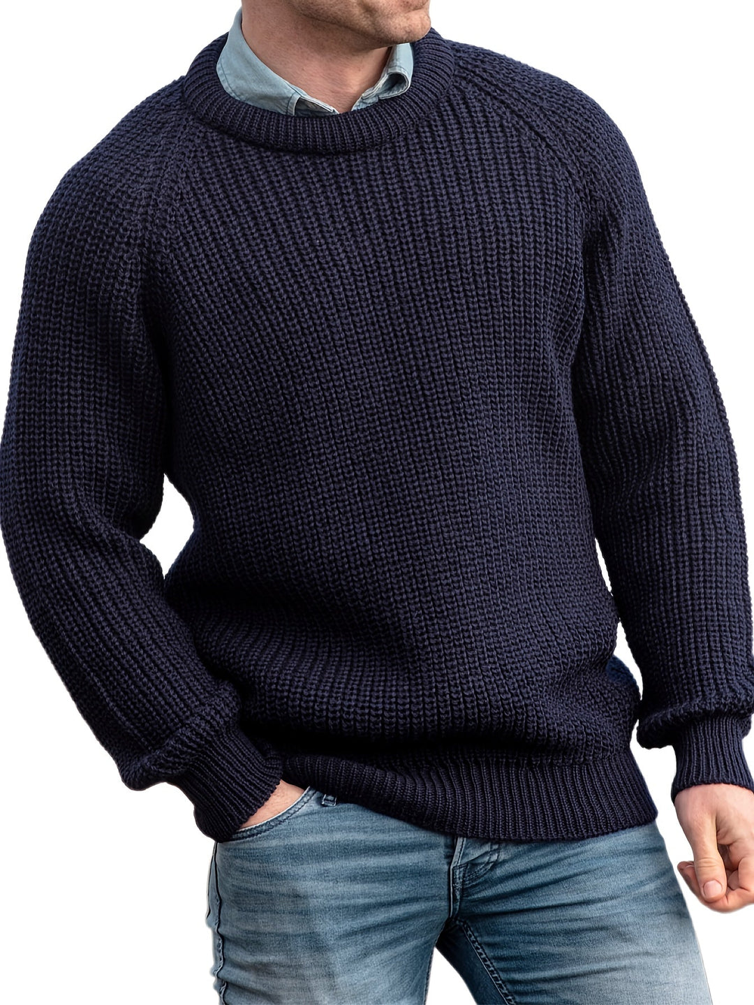 Drune | Dicke Strickjacke Im Robusten Design Wolle Wärme und Komfort