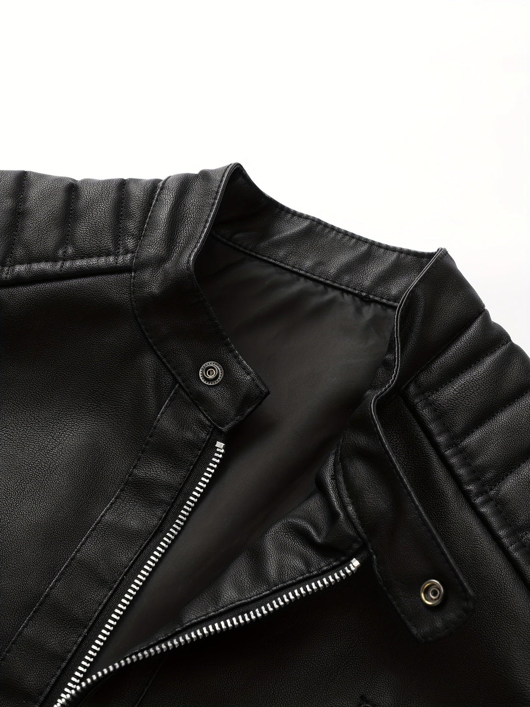 Drune | Stylische Lederjacke mit Reißverschluss