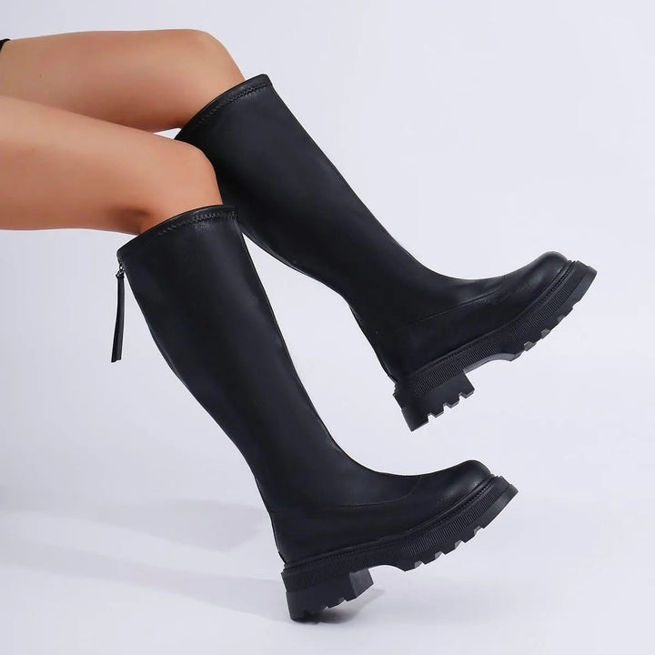Drune | Long ladies lace-up boots casual