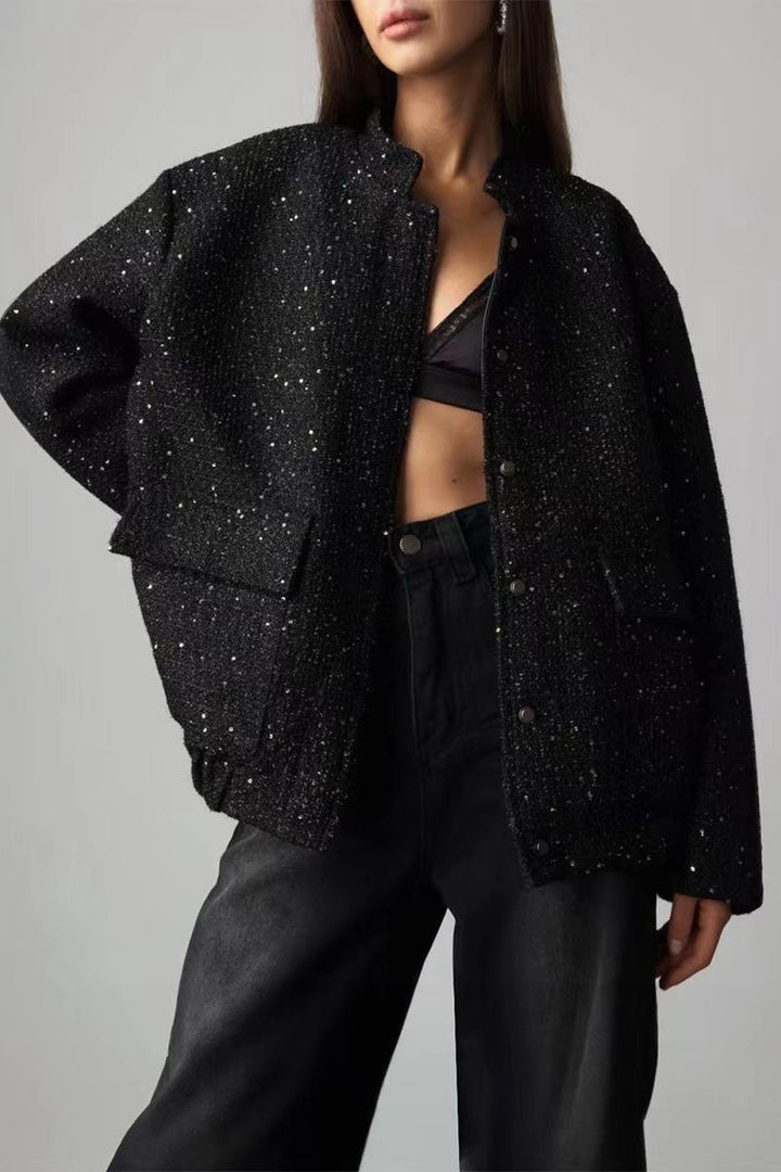 Drune | Verzierte kurze Fliegerjacke