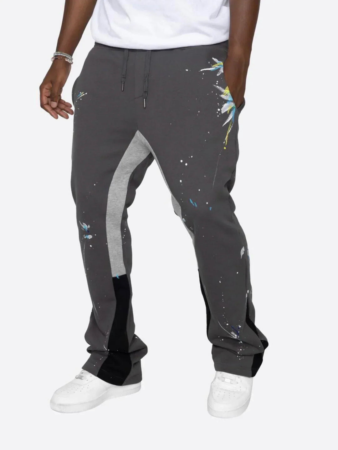 Drune | Farbspritzer Flare Sweatpants