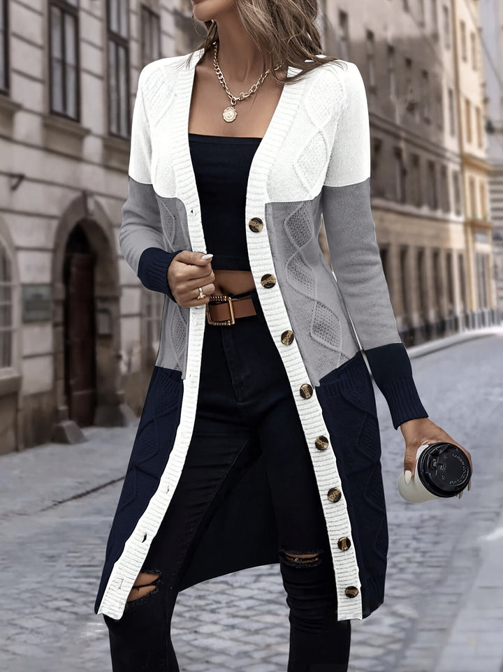 Drune | Ein-Knopf Woll Strickcardigan für Damen - Perfekt für den Alltag