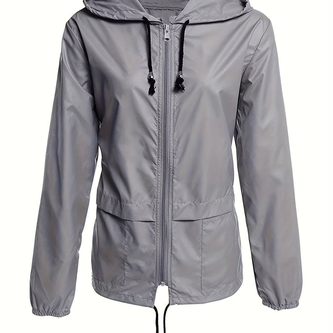 Drune | Glatte Farbige Winddichte Jacke mit Langen Ärmeln