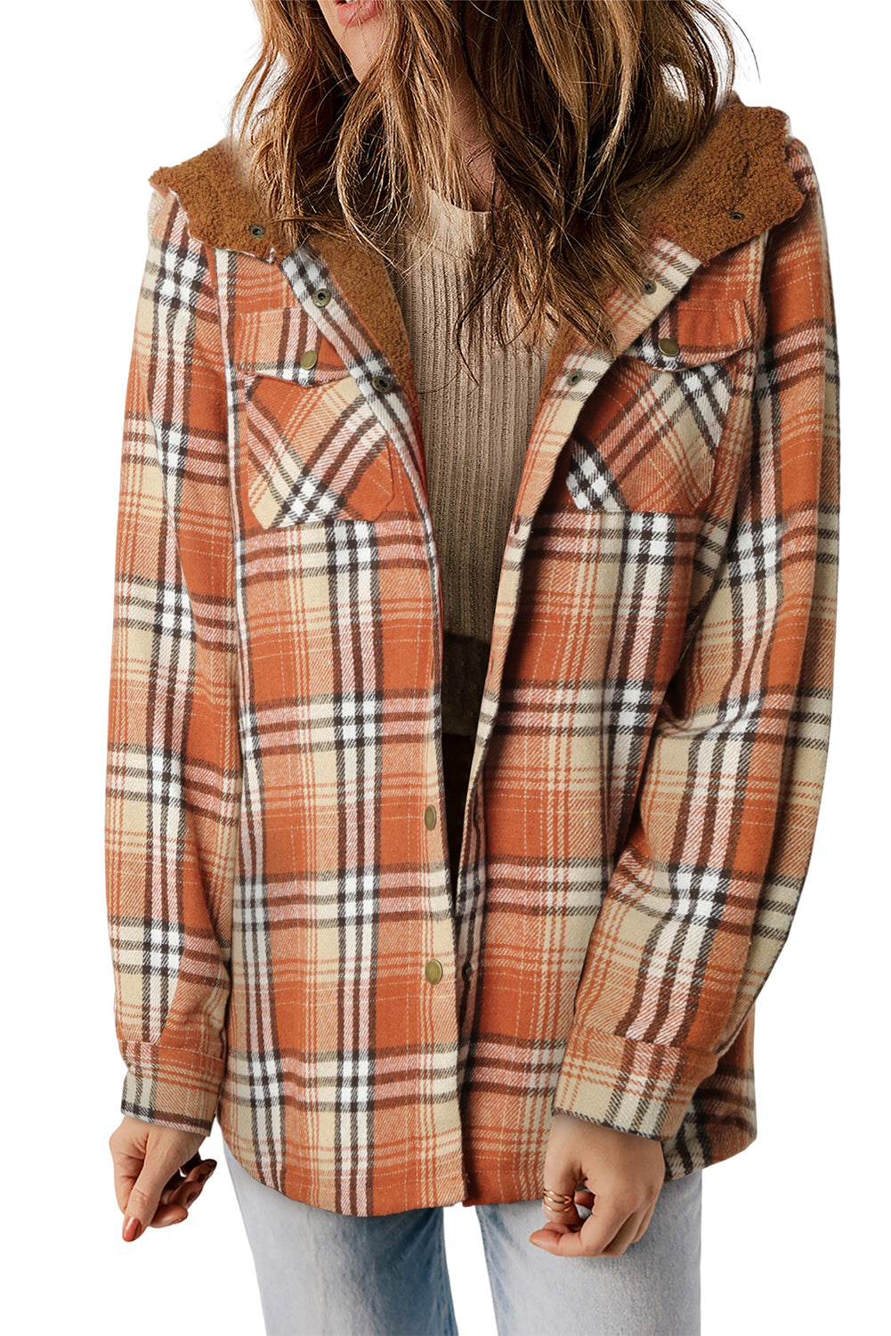 Drune | Gepunktete Jacke mit Kapuze Weiches Plüschfutter Perfekt Für Kalte Tage