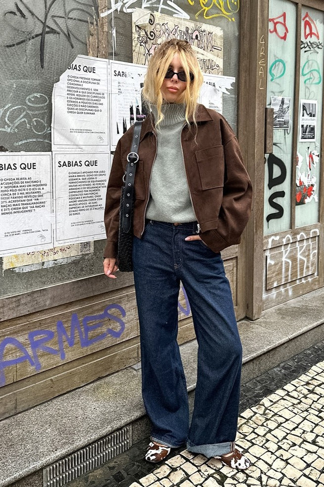 Drune | Wildleder Oversized Vintage Jacke
