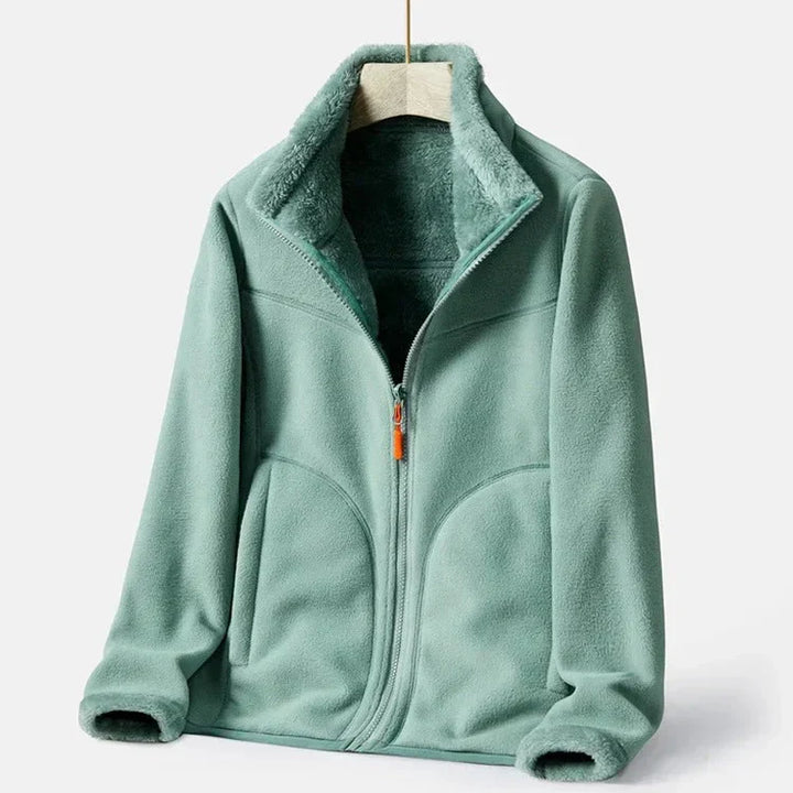Drune | Warme Fleecejacke mit Doppelter Knopfleiste für Damen
