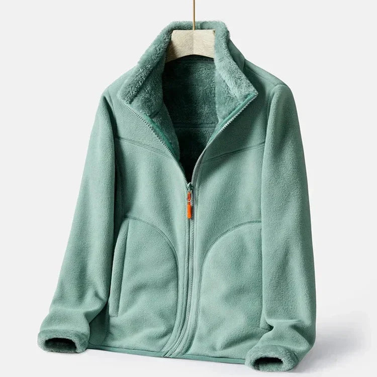 Drune | Damen Doppelreiher-Fleecejacke