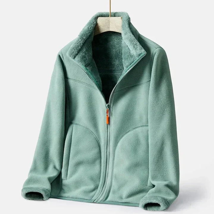 Drune | Damen Doppelreiher-Fleecejacke