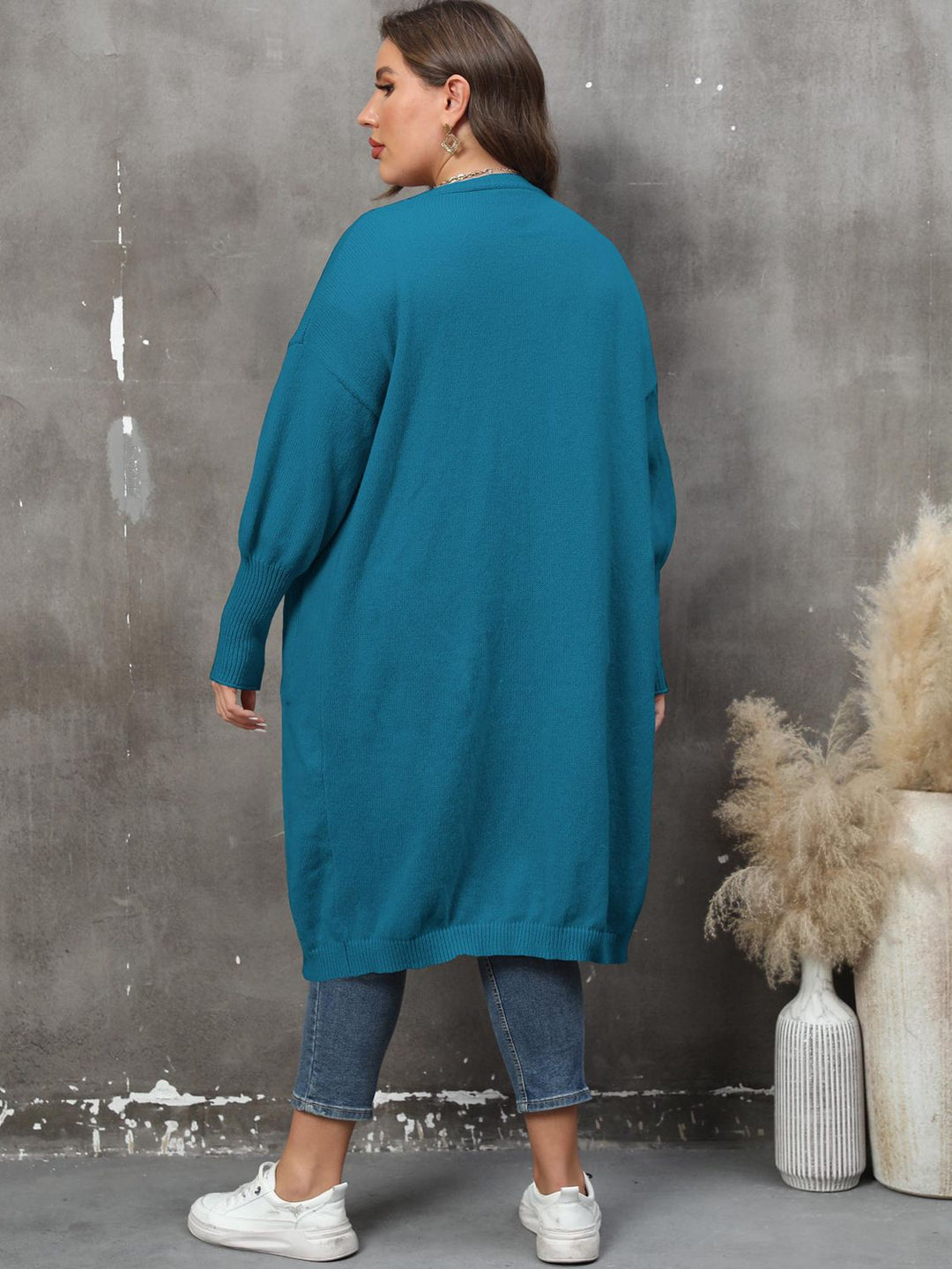 Drune | Plus Size Langarm Taschen Cardigan