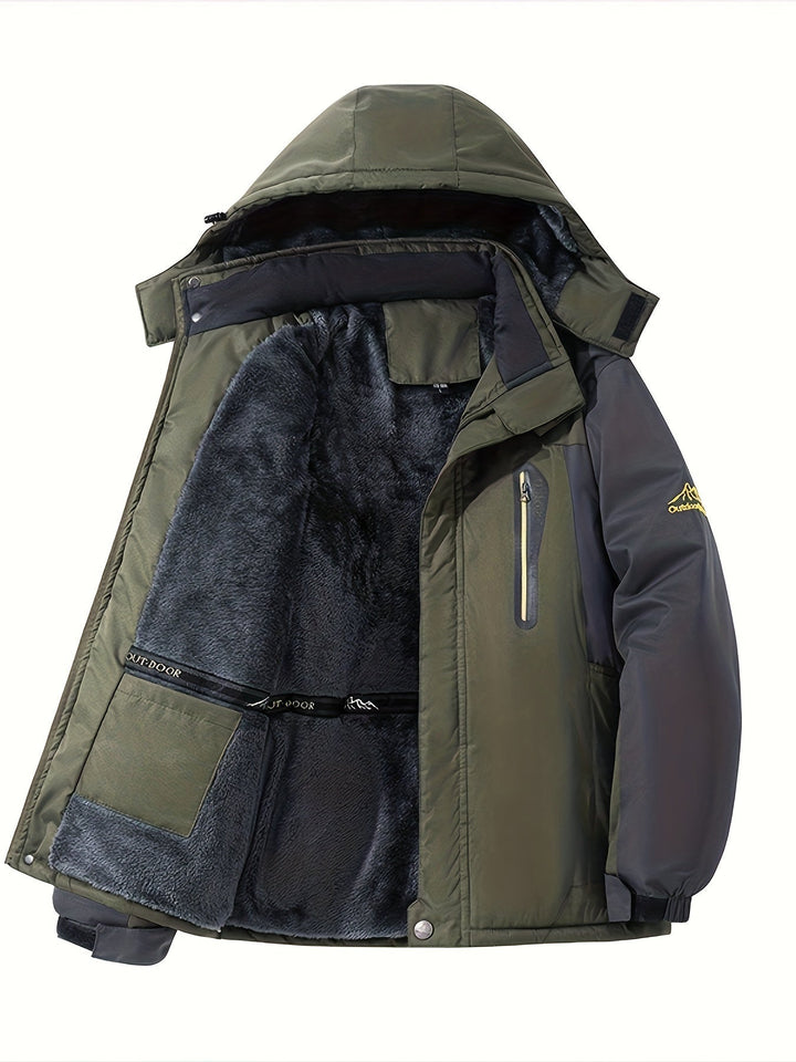 Drune | Knopfverschluss Fleece Klappen Tasche Winter Jacke Für Herren - Perfekt für Outdoor-Aktivitäten