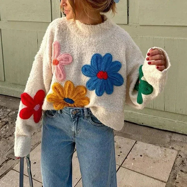 Drune | Blumenart Pullover für gemütlichen Saisonstil