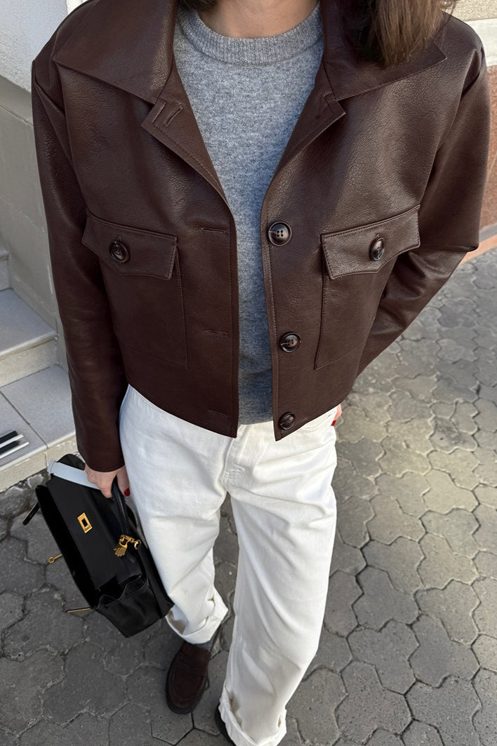 Drune | Fit Retro Lederjacke