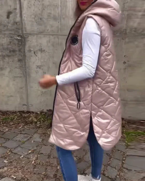 Drune | Lässige Steppjacke mit Kapuze und Reibverschluss