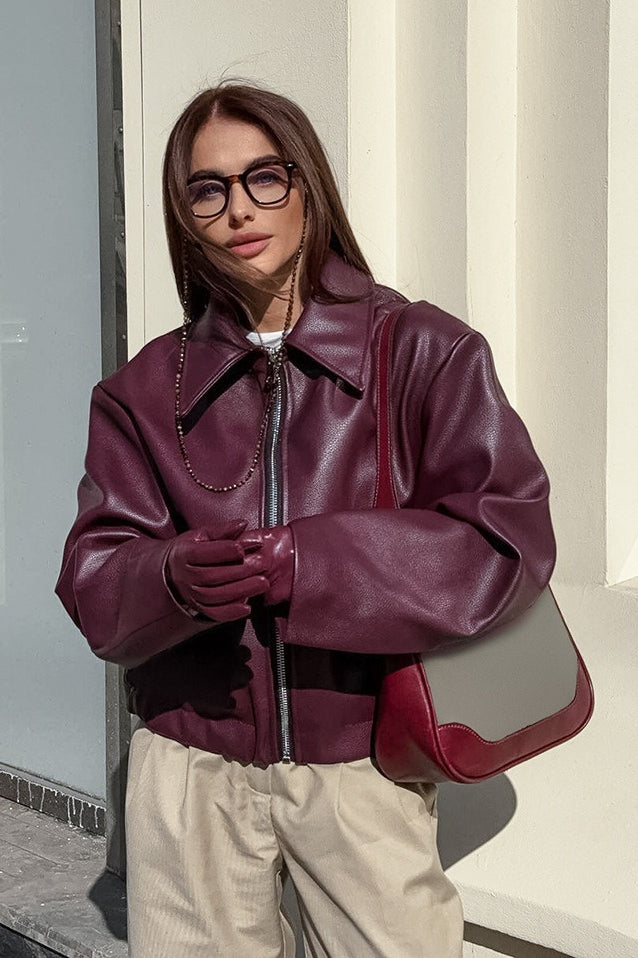 Drune | Matte Leder Bikerjacke