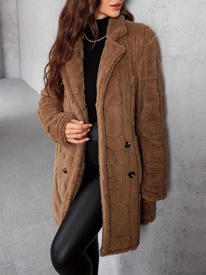Drune | Elegante Damen Brauner Pelzmantel