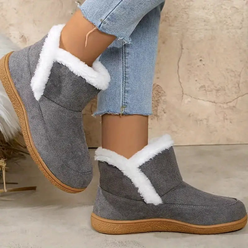 Drune | Damen Plüschfell Winter Stiefeletten