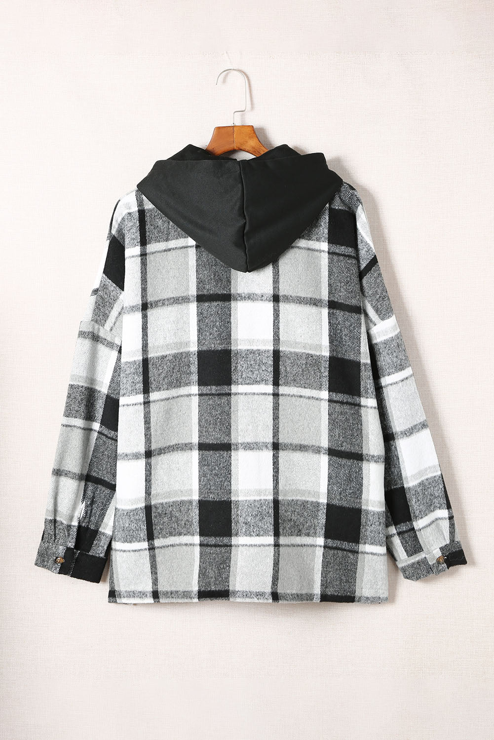 Drune | Gitterhemdenjacke mit Kapuze Polyester Lässig und Trendy