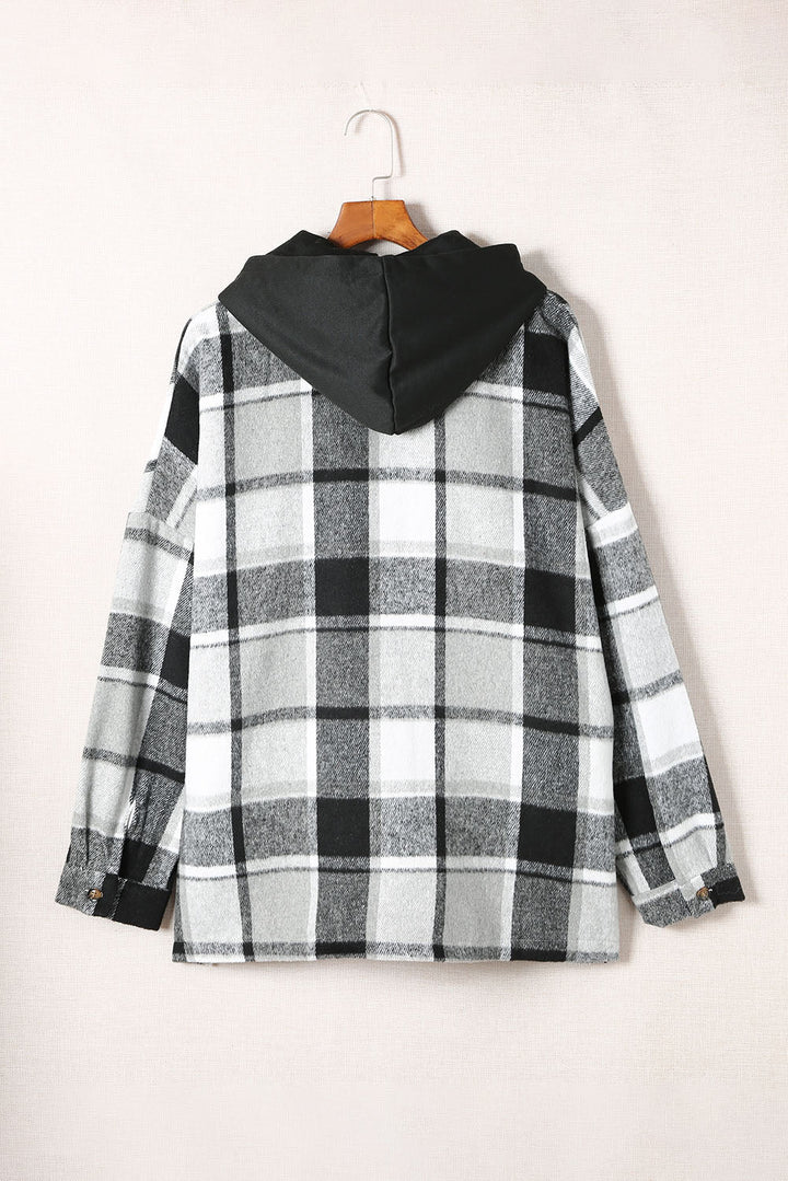 Drune | Gitter Oversized Jacke mit Kapuze Lässiger Komfort Warm und Trendy