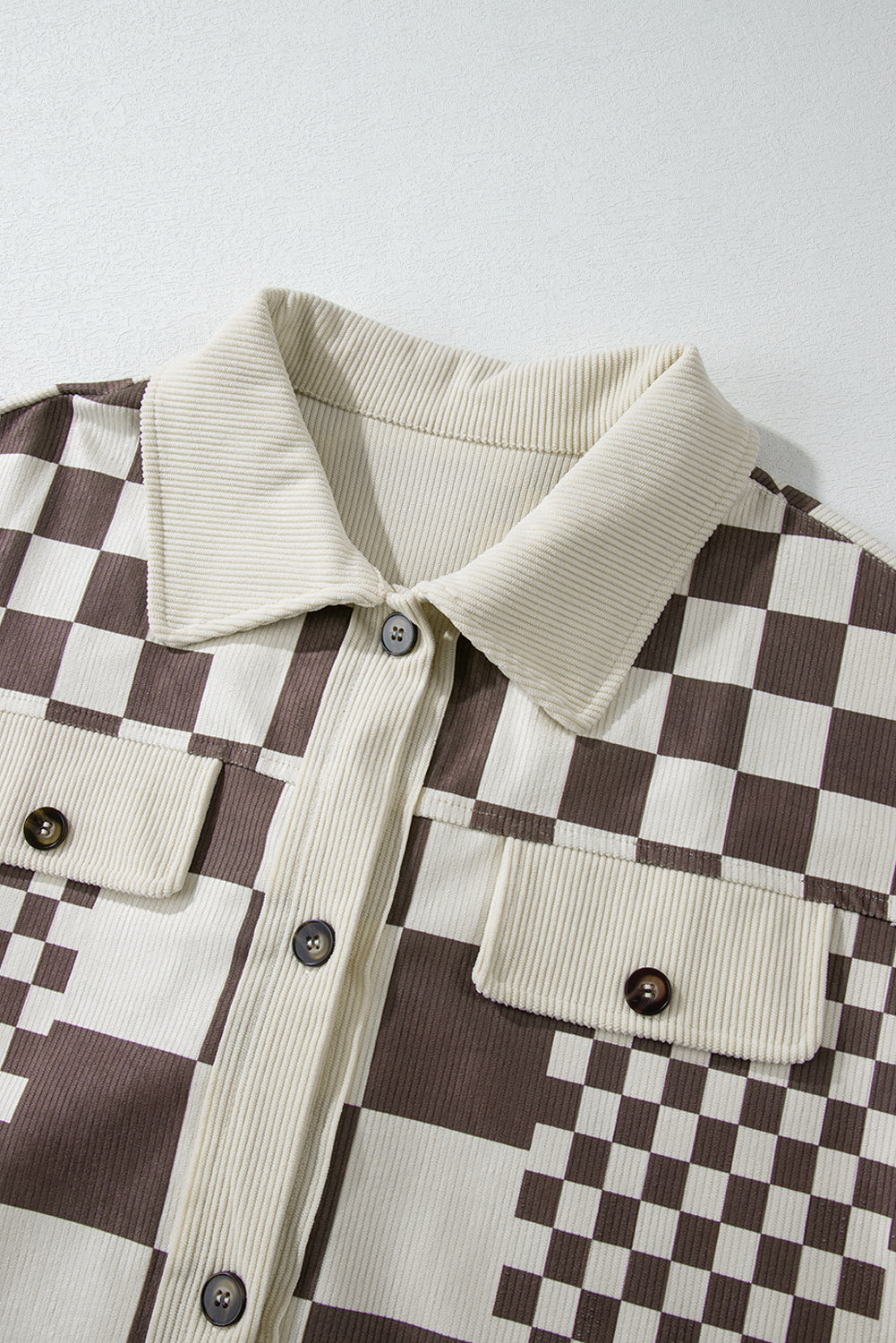 Drune | Skakternet Hemdjacke Baumwollmischung Modern und Stilvoll