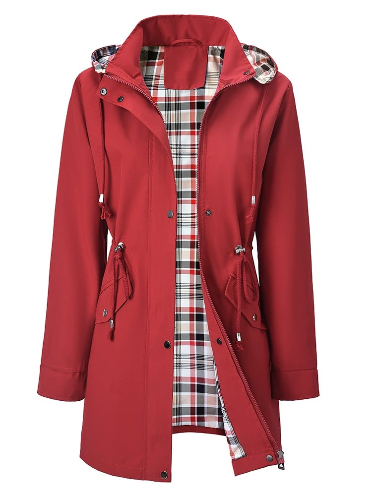 Drune | Funktionale Damenjacke mit Karomuster & wasserfestem Komfort