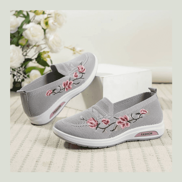 Drune | Bequeme Blumen Orthopädie Schuhe Für Damen