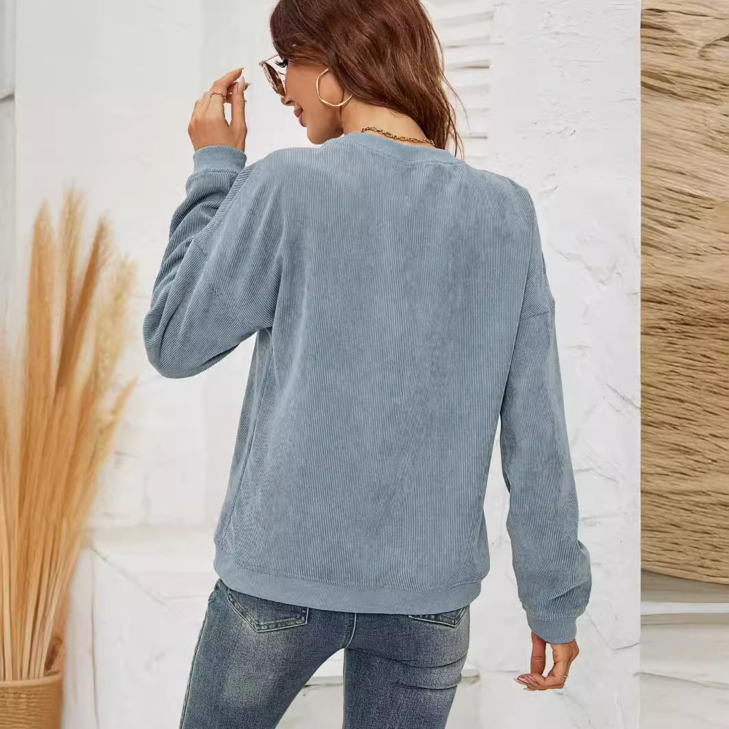 Drune | Cordpullover Sweatshirt für Damen