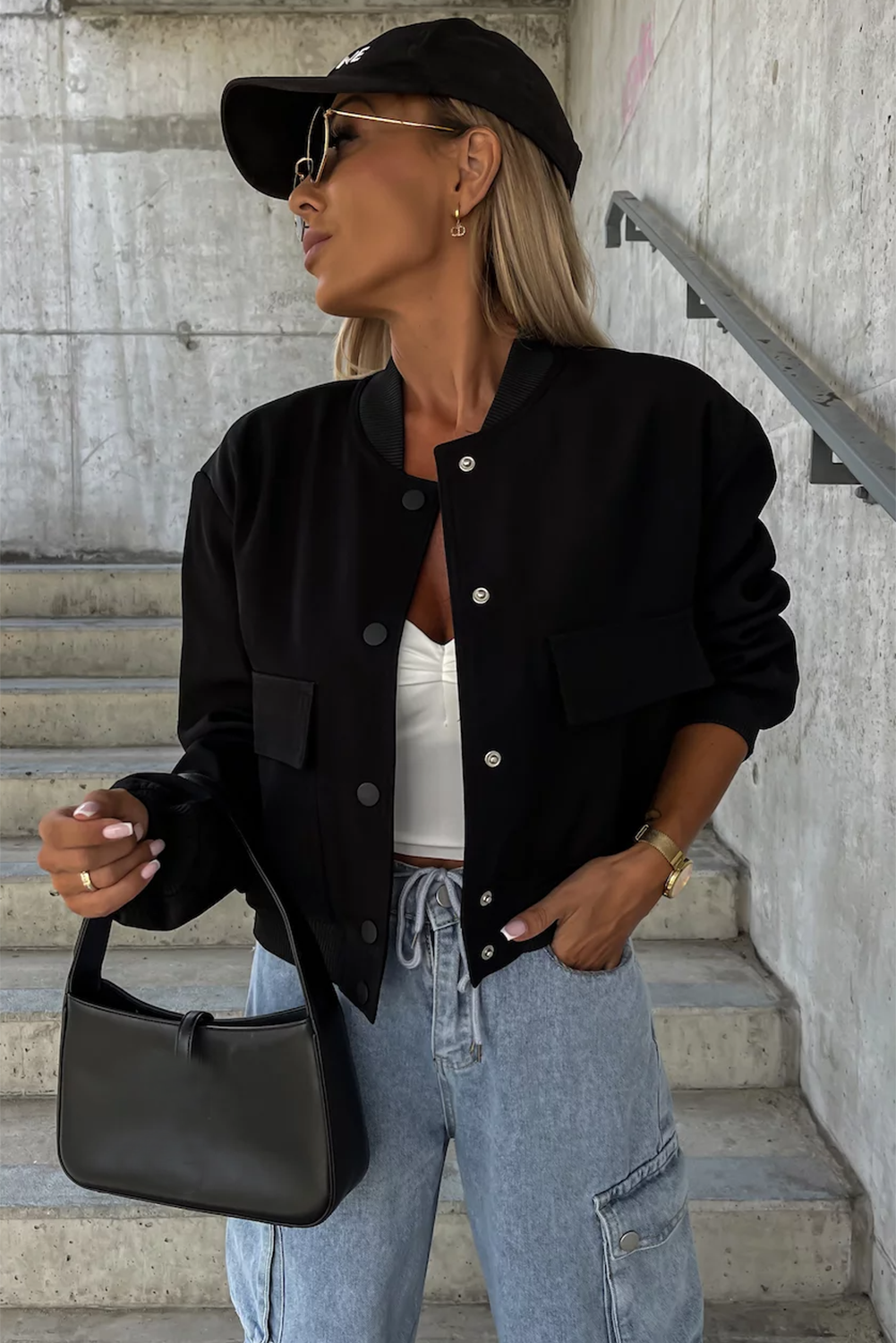 Drune | Bomberjacke mit Taschen Polyester-mischung Klassisch und Zeitlos