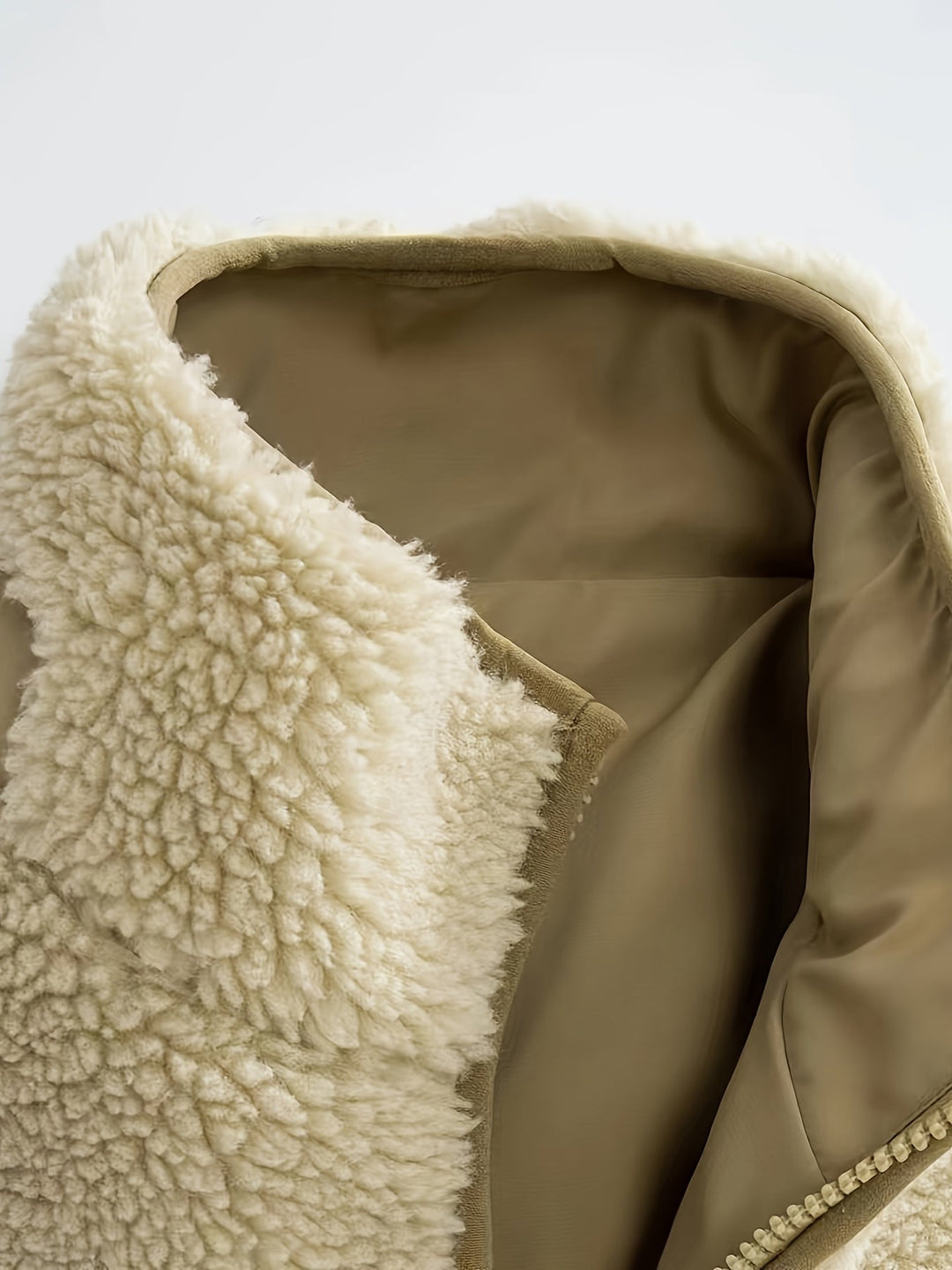 Drune | Hochgeschlossener Winter-Teddyjacke
