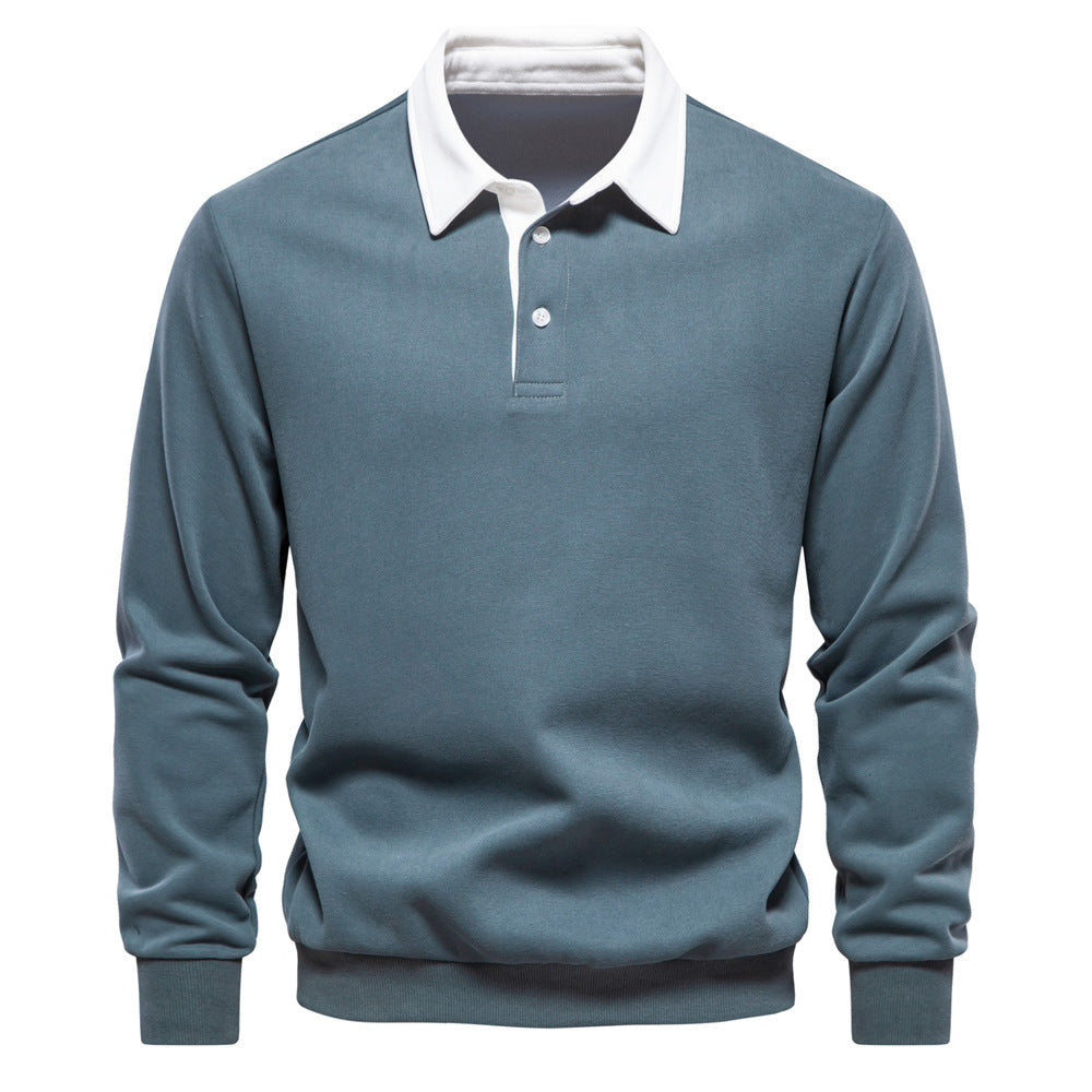 Drune | Elegantes Herren Langarm Polo Shirt Mit Klassischem Kragen