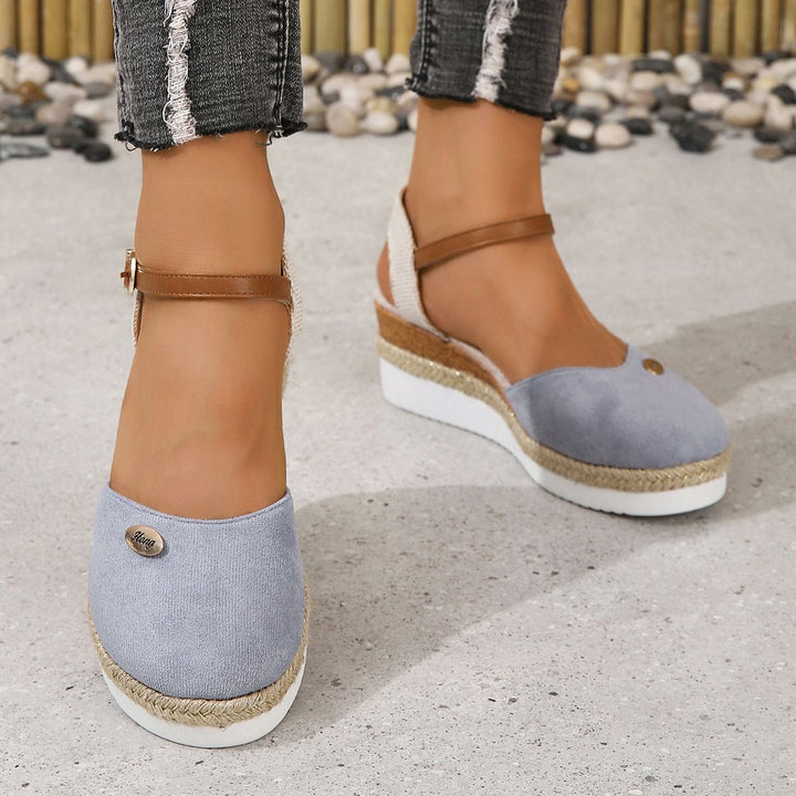 Drune | Leichte Plattform Wedge Sandalen Aus Hanfseil