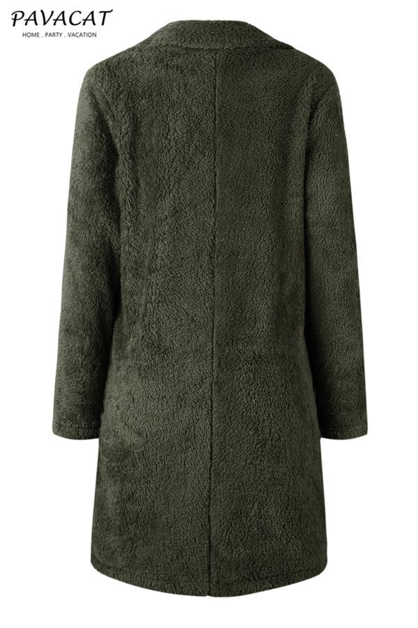 Drune | Faux Fur Langmantel Beige
