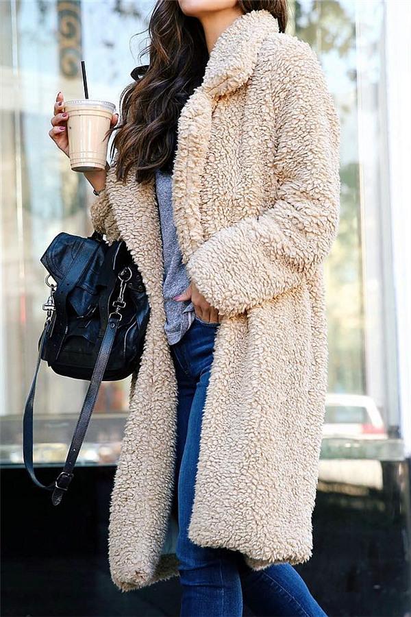 Drune | Von Wärme Faux Fur Longline Mantel