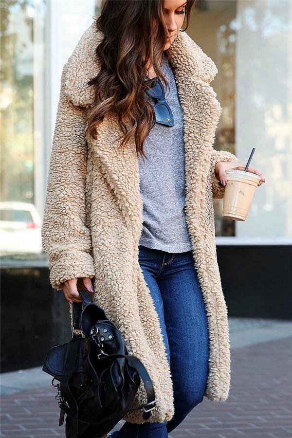 Drune | Von Wärme Faux Fur Longline Mantel