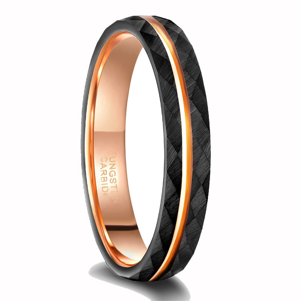 Drune - 8mm Edelstein Ring mit Turmalin Gefertigt aus Schwarzem Druneramkarbid