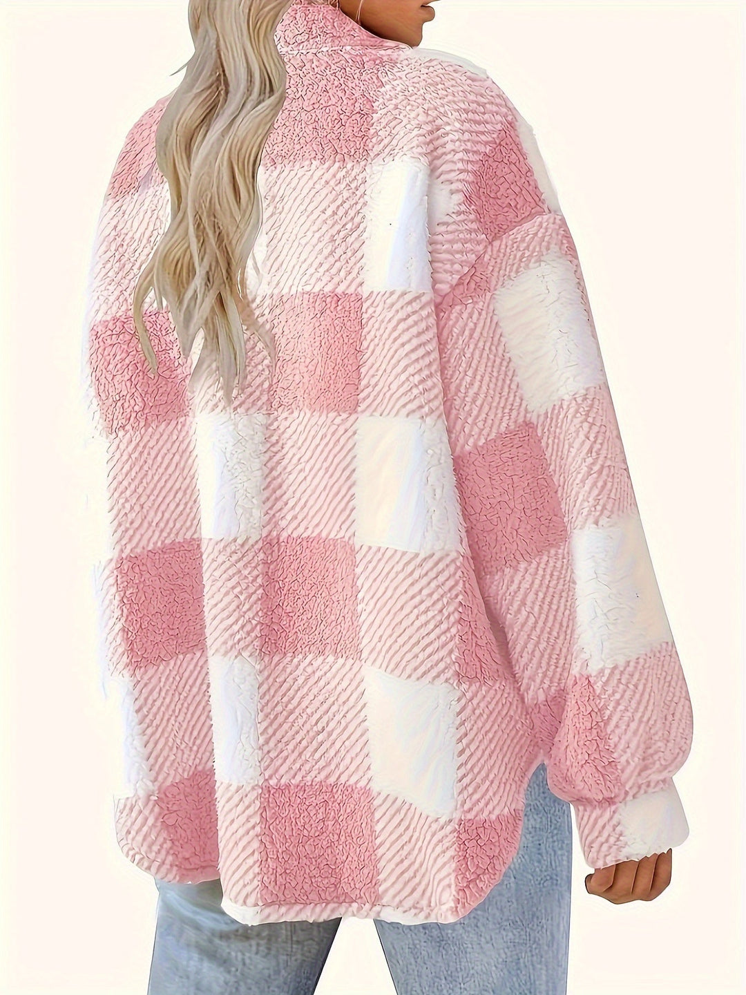 Drune | Karierter Knopfjacke mit langen Ärmeln