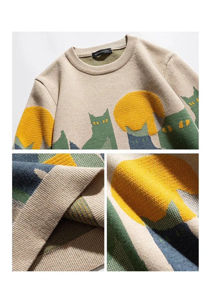 Drune | Stylischer Katzenpullover