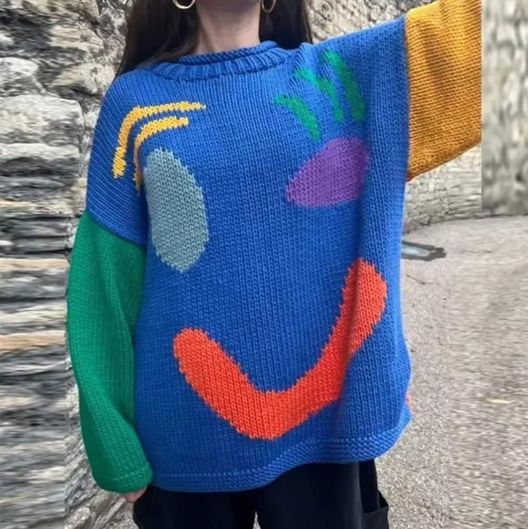 Drune | Strickpullover aus Baumwolle in Übergröße