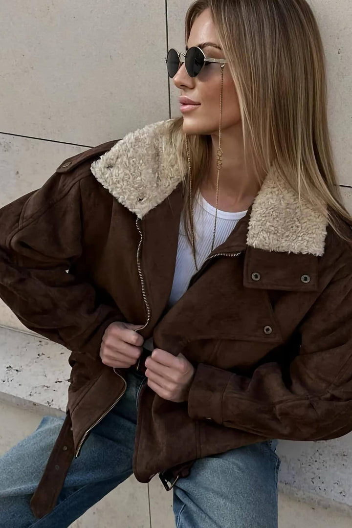 Drune | Braune Übergröße Jacke