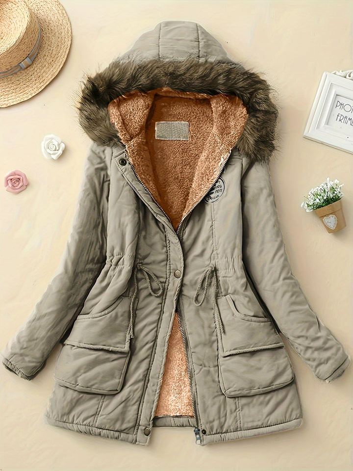 Drune | Lange Puffer Winterjacke mit Kapuze für Frauen - Perfekt für kalte Tage