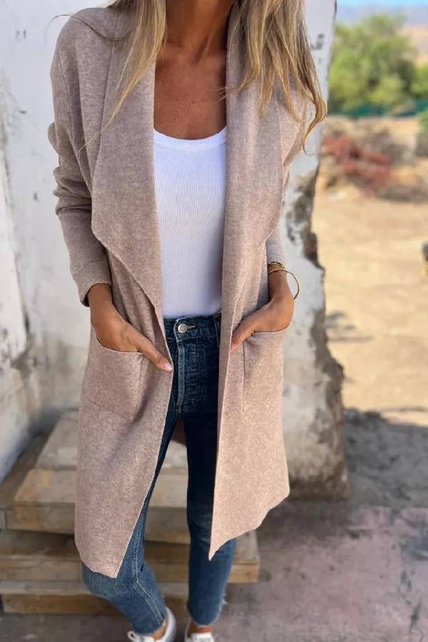 Drune | mittellanger Cardigan-Jacke