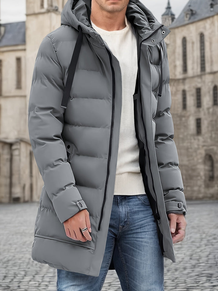 Drune | gefütterte Winterjacke mit lange und warme Kapuze für Herren - Perfekt für Aktivitäten im Freien