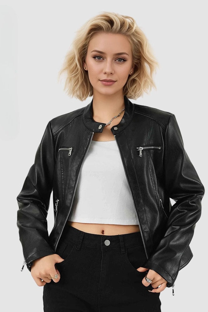 Drune | PU Biker Stil Jacke