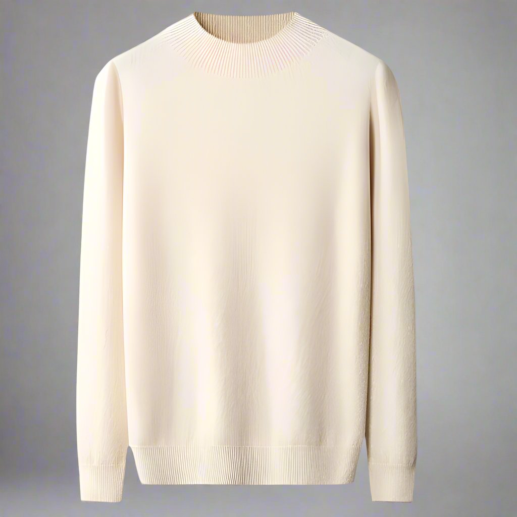 Drune | Luxuriöser Herrenpullover mit halbem Kragen